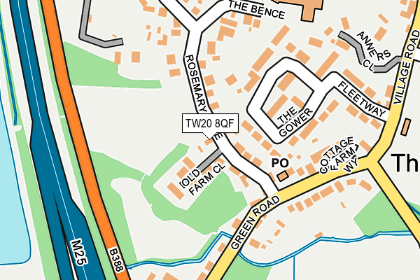 TW20 8QF map - OS OpenMap – Local (Ordnance Survey)
