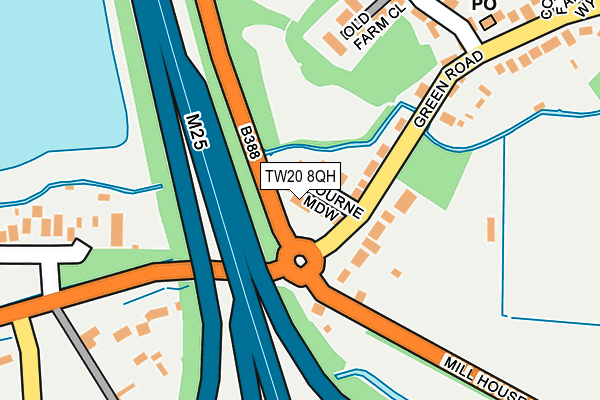 TW20 8QH map - OS OpenMap – Local (Ordnance Survey)