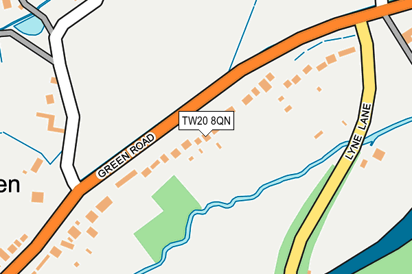 TW20 8QN map - OS OpenMap – Local (Ordnance Survey)