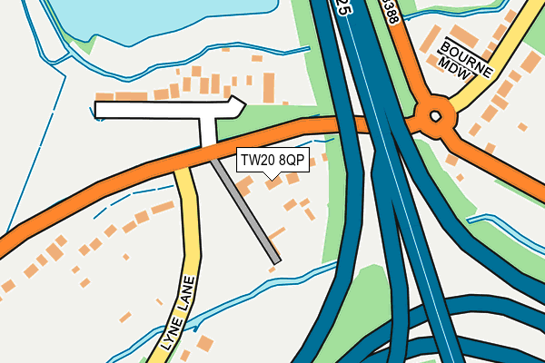 TW20 8QP map - OS OpenMap – Local (Ordnance Survey)