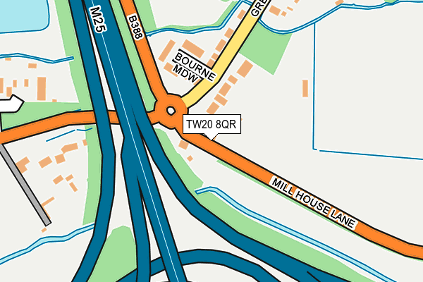 TW20 8QR map - OS OpenMap – Local (Ordnance Survey)