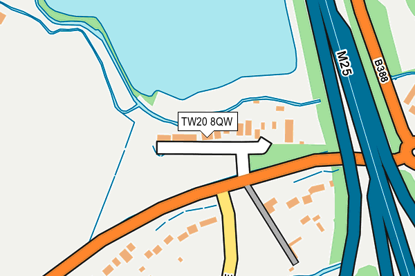 TW20 8QW map - OS OpenMap – Local (Ordnance Survey)