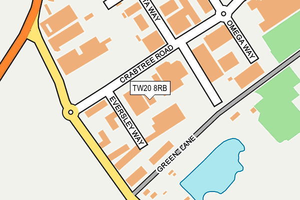 TW20 8RB map - OS OpenMap – Local (Ordnance Survey)