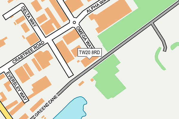 TW20 8RD map - OS OpenMap – Local (Ordnance Survey)
