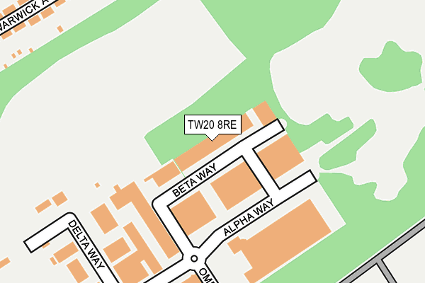 TW20 8RE map - OS OpenMap – Local (Ordnance Survey)