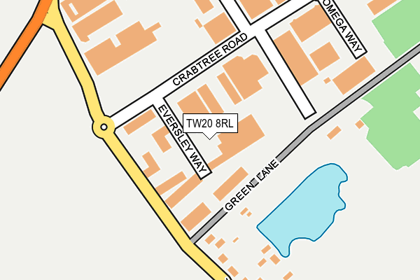 TW20 8RL map - OS OpenMap – Local (Ordnance Survey)
