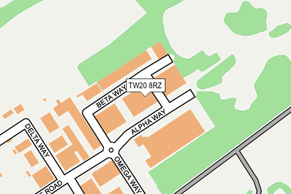 TW20 8RZ map - OS OpenMap – Local (Ordnance Survey)