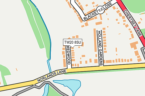 TW20 8SU map - OS OpenMap – Local (Ordnance Survey)