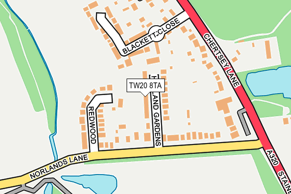TW20 8TA map - OS OpenMap – Local (Ordnance Survey)
