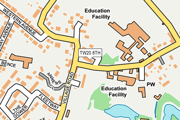 TW20 8TH map - OS OpenMap – Local (Ordnance Survey)