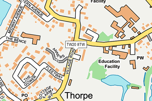 TW20 8TW map - OS OpenMap – Local (Ordnance Survey)