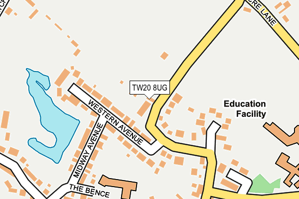 TW20 8UG map - OS OpenMap – Local (Ordnance Survey)