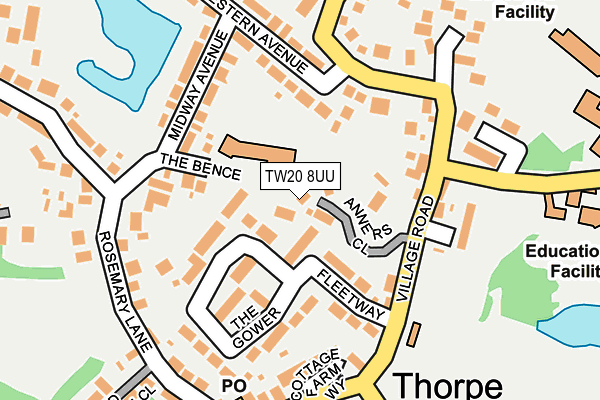TW20 8UU map - OS OpenMap – Local (Ordnance Survey)