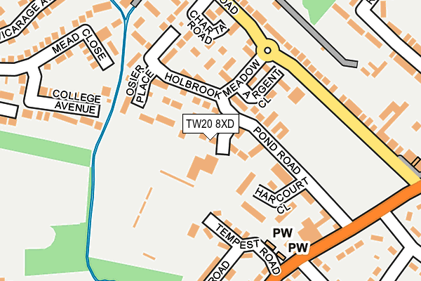 TW20 8XD map - OS OpenMap – Local (Ordnance Survey)