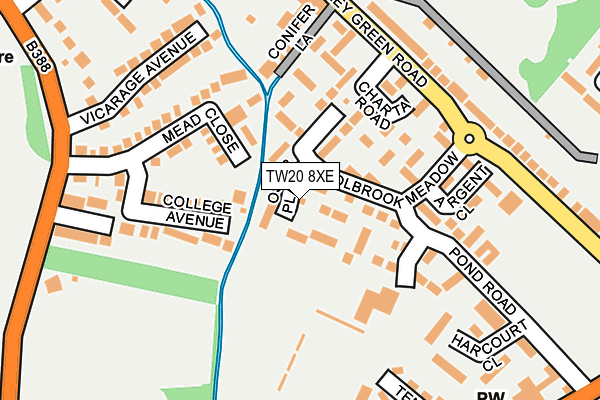 TW20 8XE map - OS OpenMap – Local (Ordnance Survey)