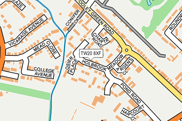 TW20 8XF map - OS OpenMap – Local (Ordnance Survey)