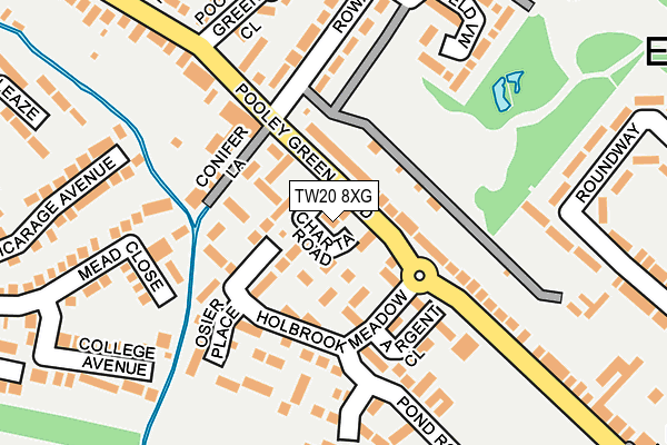 TW20 8XG map - OS OpenMap – Local (Ordnance Survey)