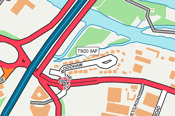 TW20 9AP map - OS OpenMap – Local (Ordnance Survey)