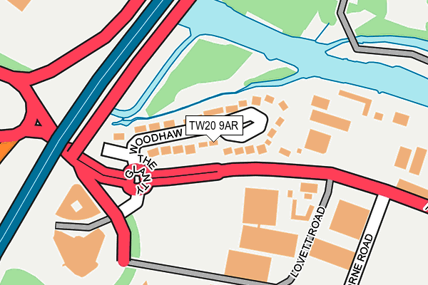 TW20 9AR map - OS OpenMap – Local (Ordnance Survey)