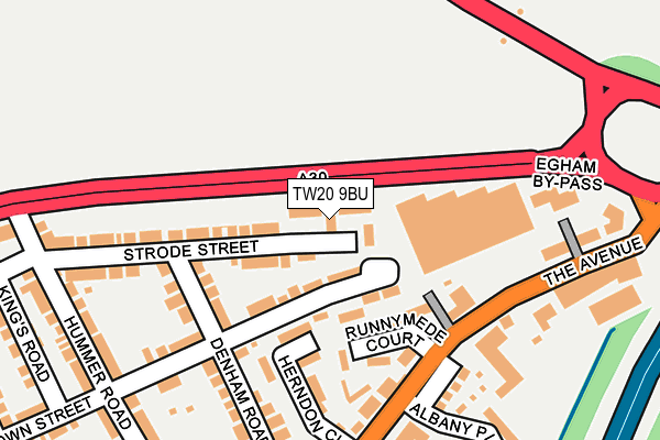 TW20 9BU map - OS OpenMap – Local (Ordnance Survey)