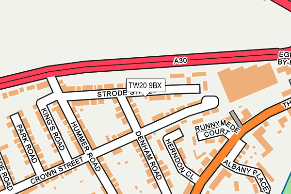 TW20 9BX map - OS OpenMap – Local (Ordnance Survey)