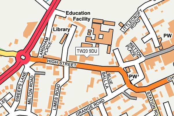 TW20 9DU map - OS OpenMap – Local (Ordnance Survey)
