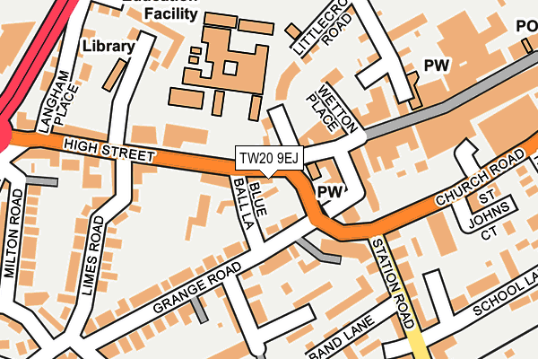 TW20 9EJ map - OS OpenMap – Local (Ordnance Survey)