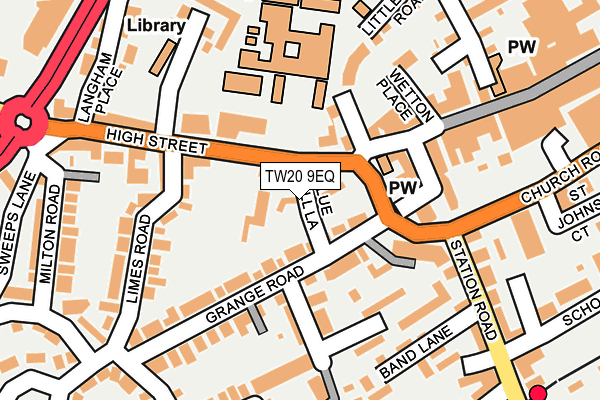 TW20 9EQ map - OS OpenMap – Local (Ordnance Survey)