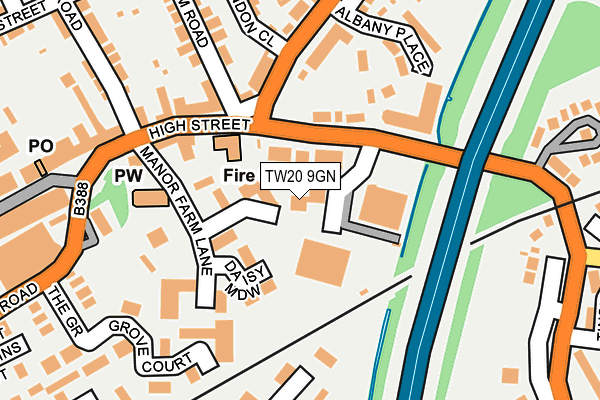 TW20 9GN map - OS OpenMap – Local (Ordnance Survey)