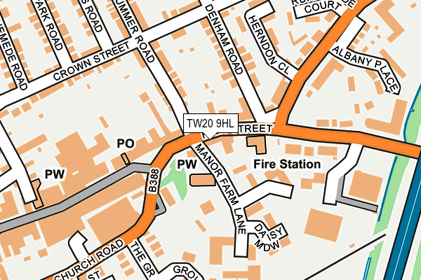 TW20 9HL map - OS OpenMap – Local (Ordnance Survey)