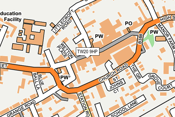 TW20 9HP map - OS OpenMap – Local (Ordnance Survey)