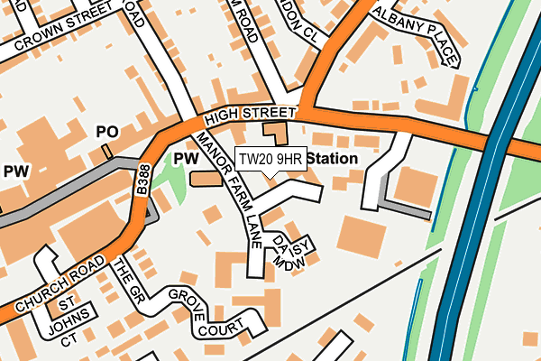 TW20 9HR map - OS OpenMap – Local (Ordnance Survey)