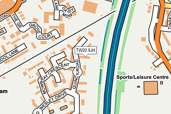TW20 9JH map - OS OpenMap – Local (Ordnance Survey)