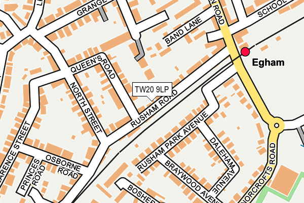 TW20 9LP map - OS OpenMap – Local (Ordnance Survey)