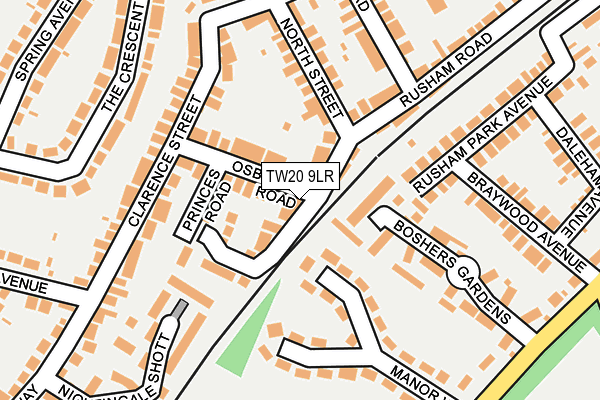 TW20 9LR map - OS OpenMap – Local (Ordnance Survey)