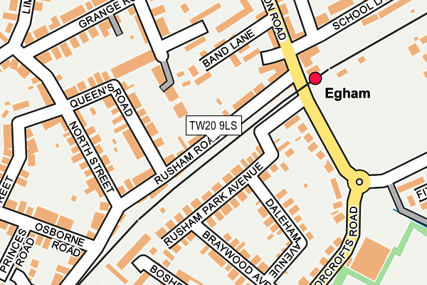 TW20 9LS map - OS OpenMap – Local (Ordnance Survey)