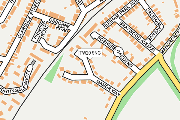 TW20 9NG map - OS OpenMap – Local (Ordnance Survey)