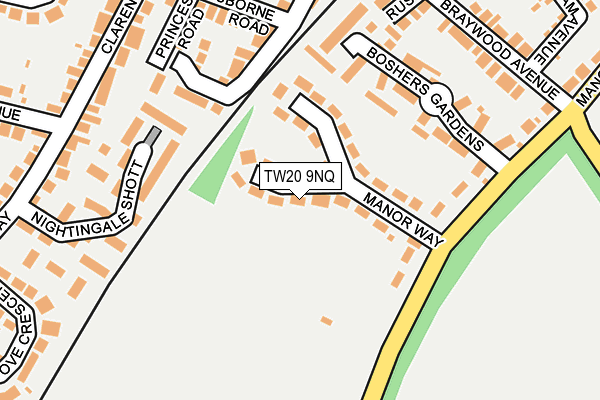 TW20 9NQ map - OS OpenMap – Local (Ordnance Survey)