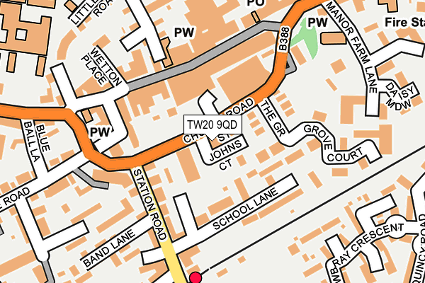 TW20 9QD map - OS OpenMap – Local (Ordnance Survey)