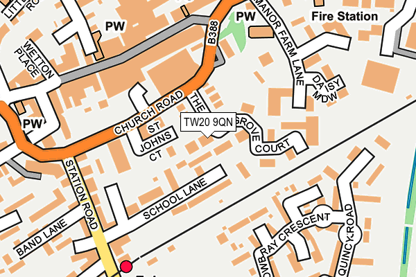 TW20 9QN map - OS OpenMap – Local (Ordnance Survey)