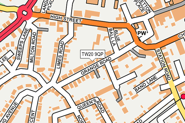 TW20 9QP map - OS OpenMap – Local (Ordnance Survey)