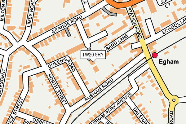 TW20 9RY map - OS OpenMap – Local (Ordnance Survey)