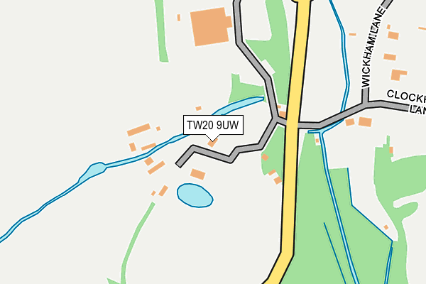 TW20 9UW map - OS OpenMap – Local (Ordnance Survey)