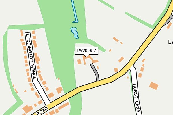 TW20 9UZ map - OS OpenMap – Local (Ordnance Survey)