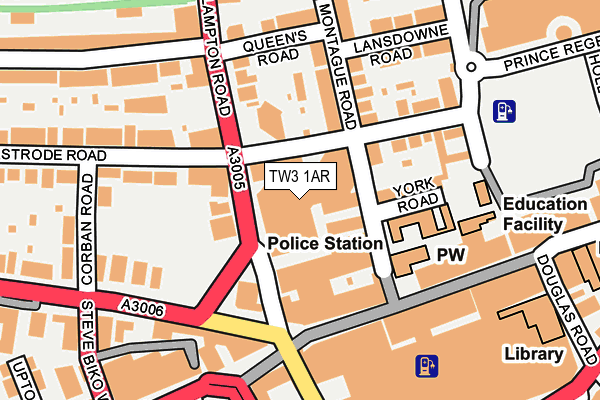 TW3 1AR map - OS OpenMap – Local (Ordnance Survey)