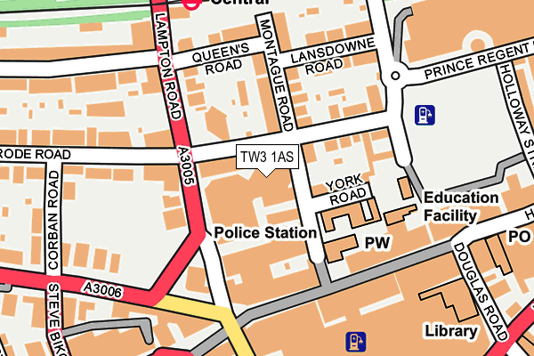 TW3 1AS map - OS OpenMap – Local (Ordnance Survey)