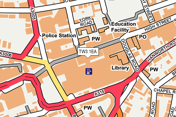 TW3 1EA map - OS OpenMap – Local (Ordnance Survey)