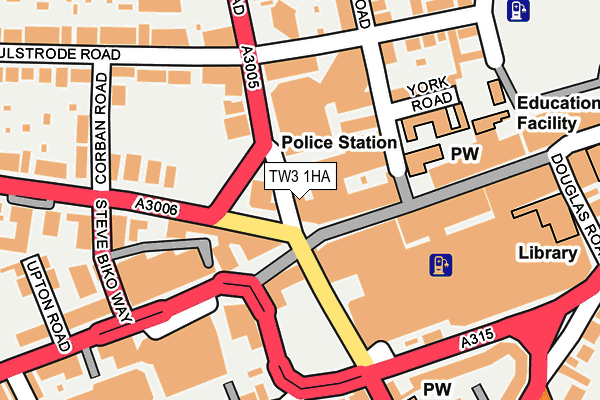 TW3 1HA map - OS OpenMap – Local (Ordnance Survey)