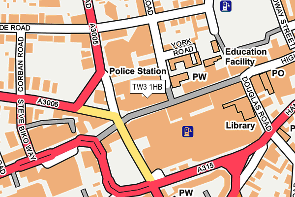 TW3 1HB map - OS OpenMap – Local (Ordnance Survey)