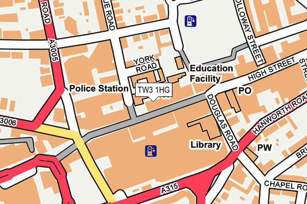 TW3 1HG map - OS OpenMap – Local (Ordnance Survey)